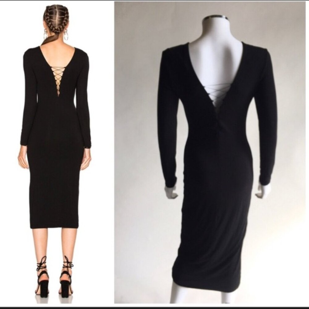 Alexander Wang Lace Up Midi Dress NWT - Picture 2 of 13